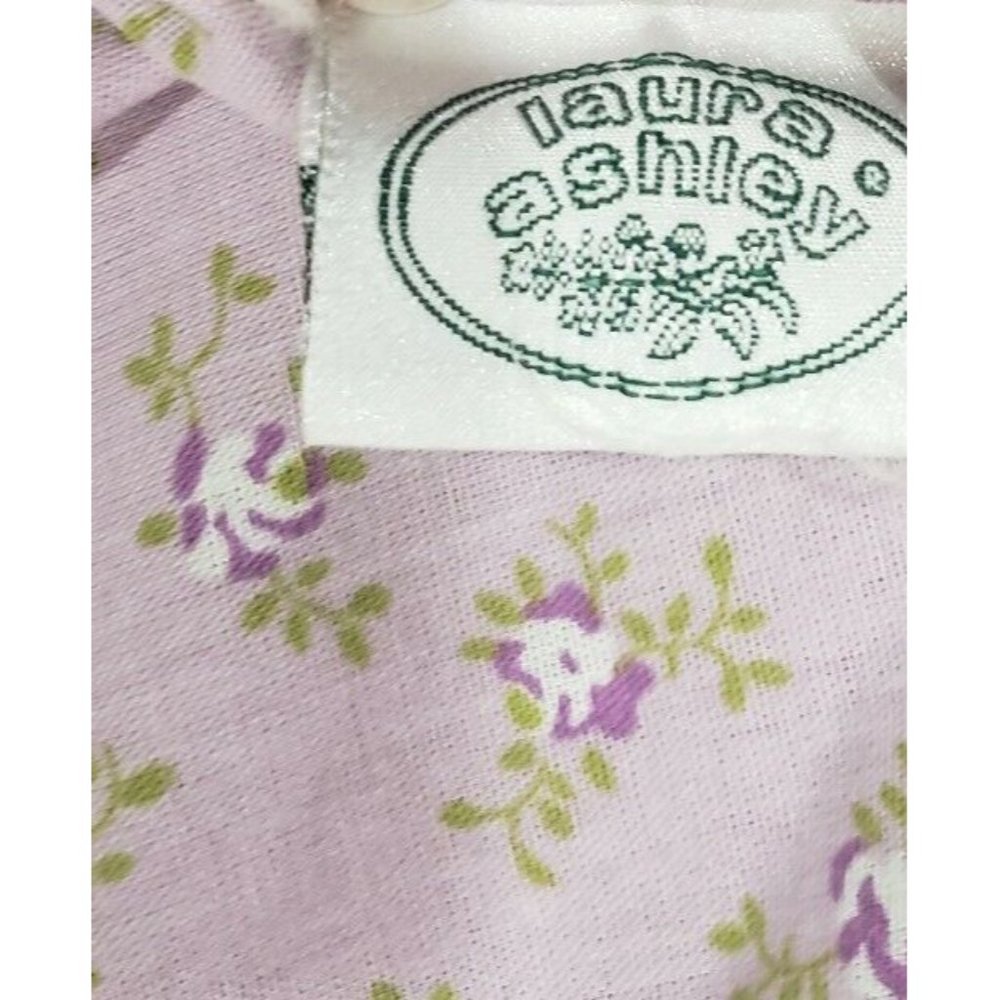 Vintage Laura Ashley Calico Floral Print King Cotton Pillow Sham Light Purple - Picture 3 of 5